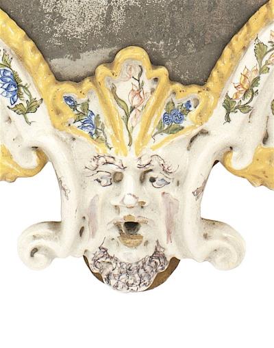 Continental 19th Cent Keystone Shaped Wall Mirror