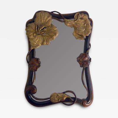 Continental Art Nouveau Parcel Gilt Mirror c 1900