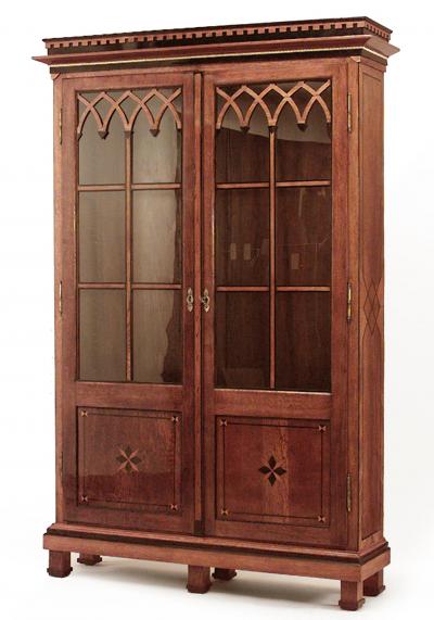 Continental Austrian Neo Classical Oak Bookcase