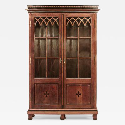 Continental Austrian Neo Classical Oak Bookcase
