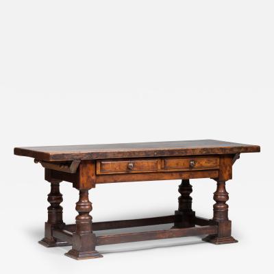Continental Baroque Style Walnut Console Table