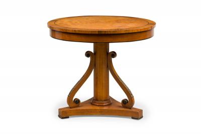 Continental Biedermeier Beige Center Table