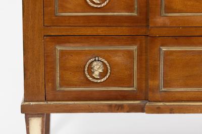 Continental Brass Mounted Mahogany Three Drawer Commode Circa 1860