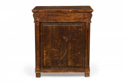 Continental Burl Elm Console Table with Mirror Back
