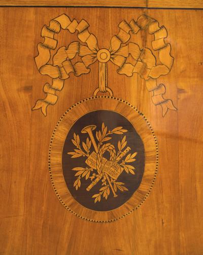 Continental Dutch Satinwood Commode Cabinet