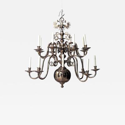 Continental Dutch Style Brass Eagle Chandelier