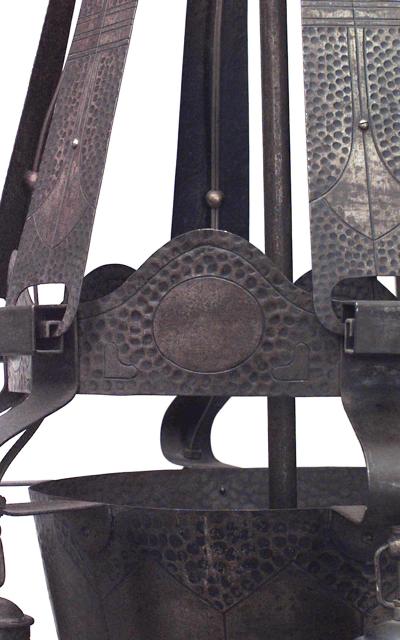 Continental German Austrian Arts Crafts Chandelier