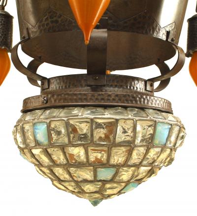 Continental German Austrian Arts Crafts Chandelier