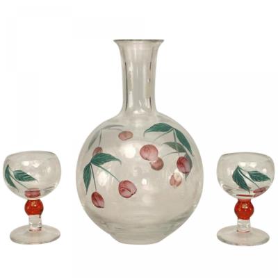 Continental German Decanter and Glass Set