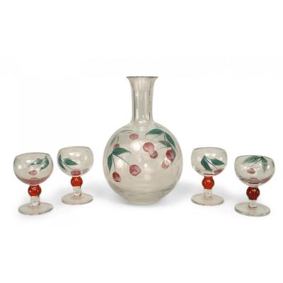 Continental German Decanter and Glass Set