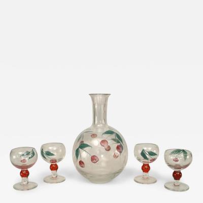 Continental German Decanter and Glass Set