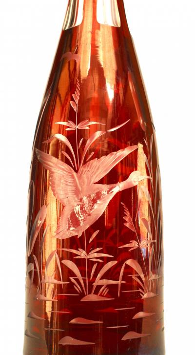 Continental German Etched Glass Decanter