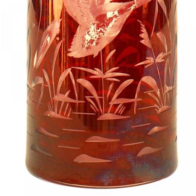 Continental German Etched Glass Decanter