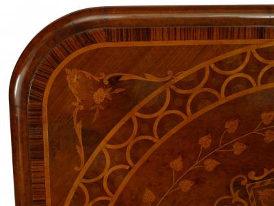 Continental German Inlaid Center Table