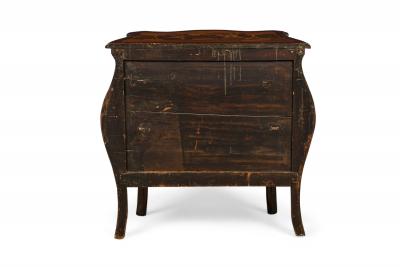 Continental German Louis XV style 18th Century Inlaid Bombe Shaped Commode