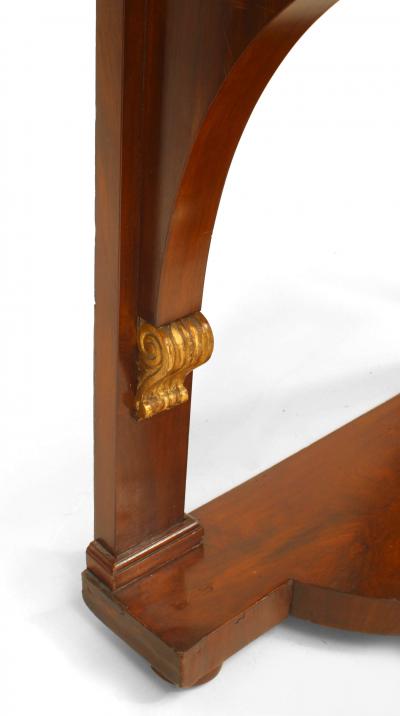 Continental German Mahogany Console Table