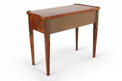Continental German Mahogany Parquetry Veneer Console Table