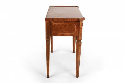 Continental German Mahogany Parquetry Veneer Console Table