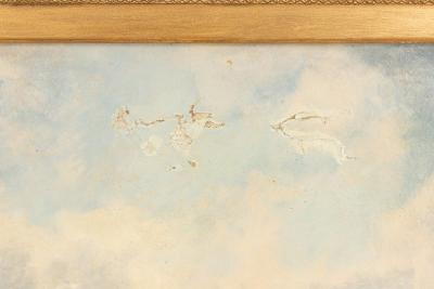 Continental German Oil Landscape in a Gilt Wood Frame