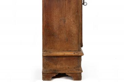 Continental Heavily Worn Carved One Door Cupboard Cabinet of Small Size