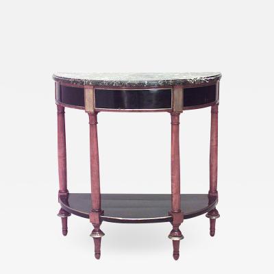 Continental Neo Classic Fruitwood Marble Console Table