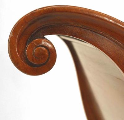 Continental Neoclassic Yellow Silk Chaise