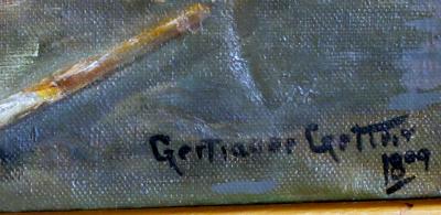 Continental School oil on canvas still life with pineapple