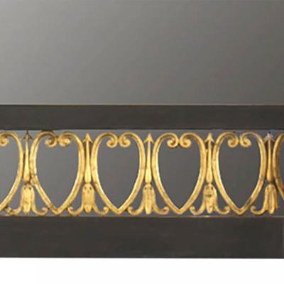 Continental Swedish Empire Gilt and Ebonized Eagle Pediment Wall Mirror