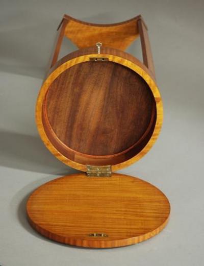 Continental satinwood marquetry work table