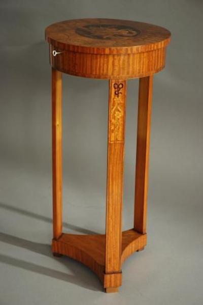 Continental satinwood marquetry work table