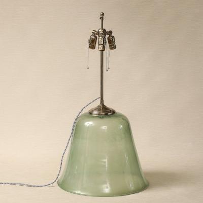 Converted Cloche Table Lamp