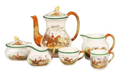 Copeland Spode Pottery Fox Hunt Lunch Service
