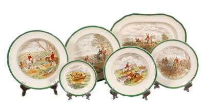 Copeland Spode Pottery Fox Hunt Lunch Service