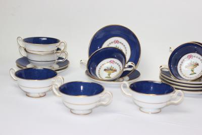 Copeland Spode Set of 8 Spode Copeland Consomm Bowls and Under Plates 1922 England