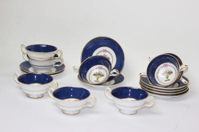 Copeland Spode Set of 8 Spode Copeland Consomm Bowls and Under Plates 1922 England
