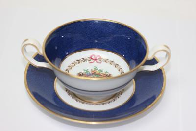 Copeland Spode Set of 8 Spode Copeland Consomm Bowls and Under Plates 1922 England