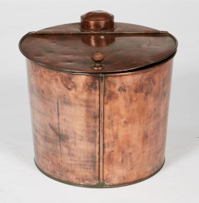Copper Lidded Kindling Bin