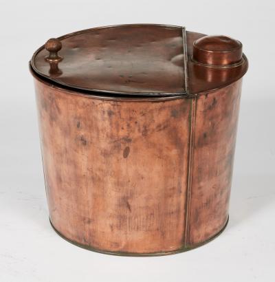 Copper Lidded Kindling Bin