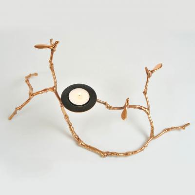 Copper Magnolia Candle Holder