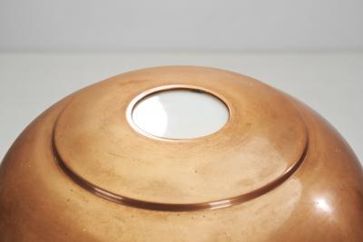 Copper and Wood Art Deco Table Lamp Europe ca 1930s