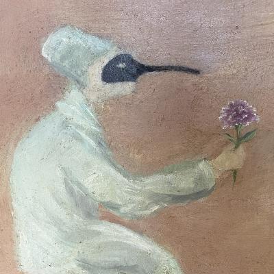 Corinne Tichadou COMEDIA DELL ARTE Oil painting by Corinne Tichadou