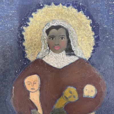 Corinne Tichadou LES POUP ES The Dolls Oil painting by Corinne Tichadou