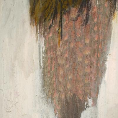 Corinne Tichadou THREE PALM TREES Oil and pastels painting