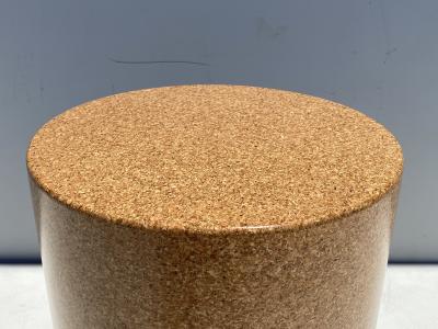 Cork and Brass Side Table Taburete