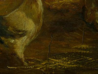 Cornelis Van Leemputten Painting of Sheep in Barn by Cornelis van Leemputten Belgian 1841 1902 