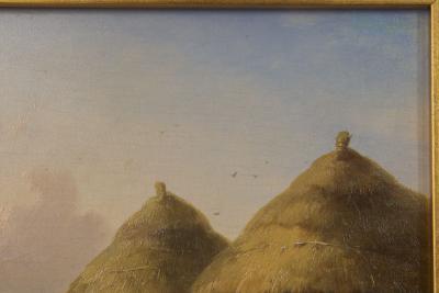 Cornelis Van Leemputten Poultry in the Yard Oil Landscape Painting by Cornelis van Leemputten