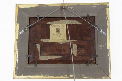 Cornelis Van Leemputten Poultry in the Yard Oil Landscape Painting by Cornelis van Leemputten