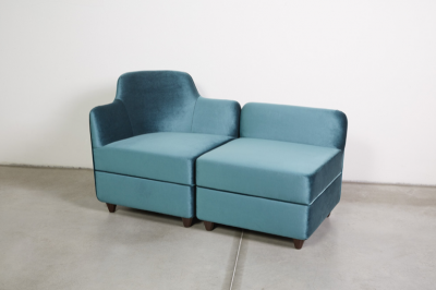 Corrado Corradi Dell Acqua Angolo Ottoman with Backrest by Corrado Corradi Dell Acqua