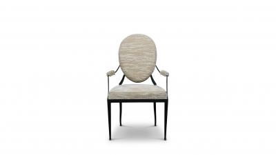 Costantini Design Andre Forged Iron and Upholstered Chair Customizable