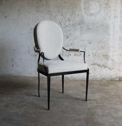 Costantini Design Andre Forged Iron and Upholstered Chair Customizable